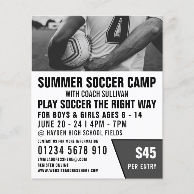 Soccer Shirt, Soccer Camp Advertising Flyer (Front)