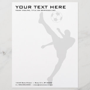 soccer silhouette letterhead