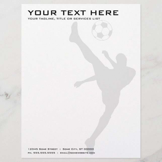 soccer silhouette letterhead (Front)