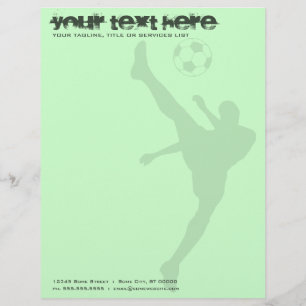 soccer silhouette letterhead
