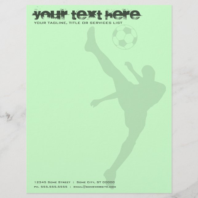 soccer silhouette letterhead (Front)