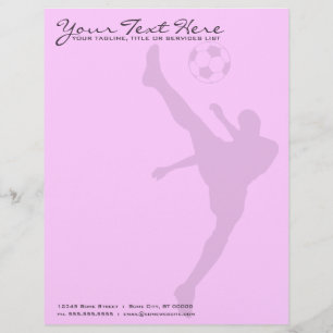 soccer silhouette letterhead
