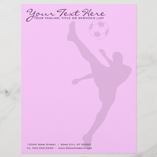 soccer silhouette letterhead (Front)