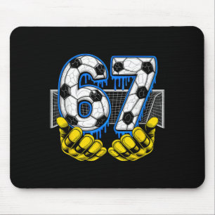 Soccer Six Seven 67 Funny Gen Alpha Meme  Mouse Pad