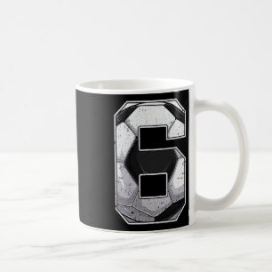 Soccer Sixth 6th Birthday Boy Six 6 Years Old Bday Coffee Mug