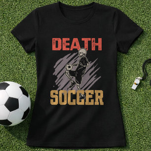 Soccer Skeleton Death Football Vintage Fan Graphic T-Shirt