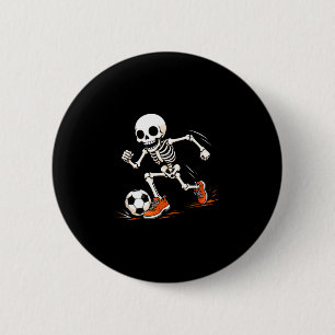 Soccer skeleton halloween costume boys kids 2 inch round button