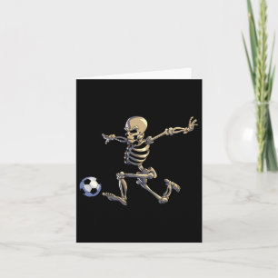 Soccer Skeleton Halloween Men Boys Soccer Player H Card