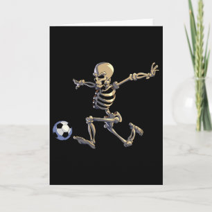 Soccer Skeleton Halloween Men Boys Soccer Player H Card