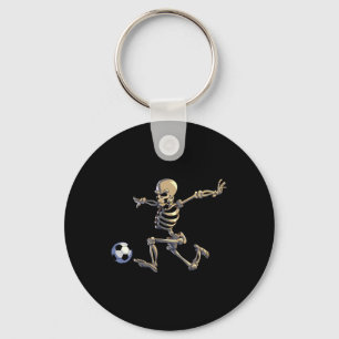 Soccer Skeleton Halloween Men Boys Soccer Player H Keychain