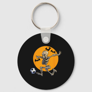 Soccer Skeleton Halloween Men Boys Soccer Player H Keychain