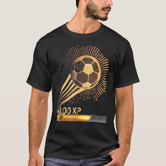 Soccer Skill Plus 100 Xp Athlete Gamer T-Shirt (Front)