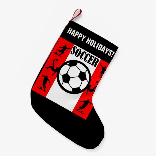 SOCCER  SMALL CHRISTMAS STOCKING (Front (Hanging))