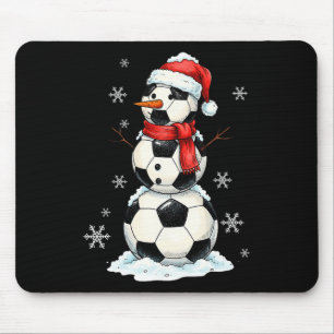 Soccer Snowman Christmas Holiday Sports Xmas Pajam Mouse Pad