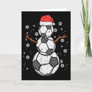 Soccer Snowman Xmas Christmas Sports Boys Girls Card