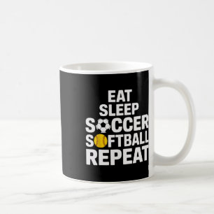 Soccer Softll Life Eat Sleep Repeat Player Women Coffee Mug