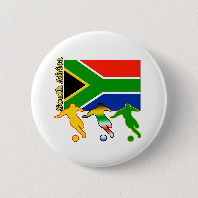 Soccer South Africa 2 Inch Round Button (Front)