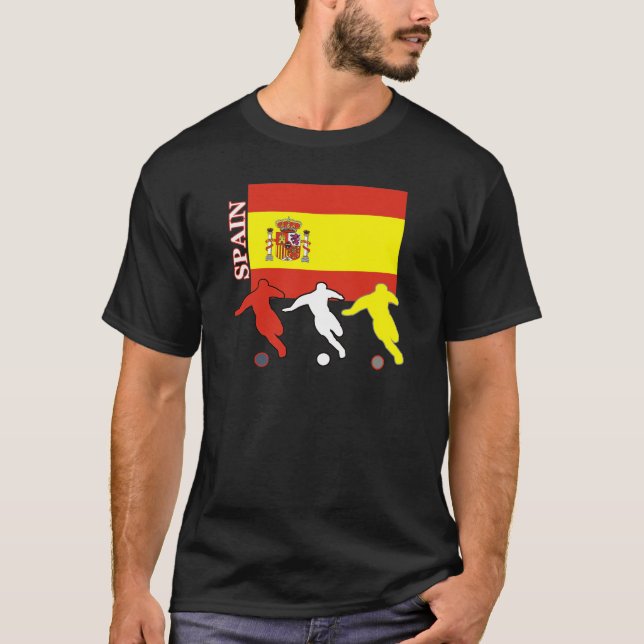 Soccer Spain Dark T-shirt (Front)