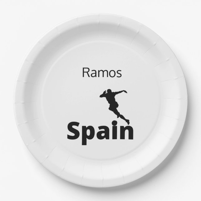 Soccer Spain     Paper Plate (Front)