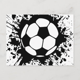 soccer splat. postcard