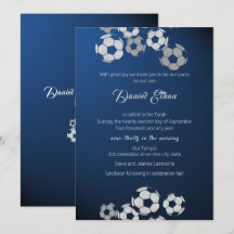 Soccer Sport Bar Mitzvah Invitation