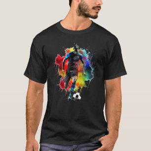 Soccer Sport with cool Player in Colours for Sport T-Shirt