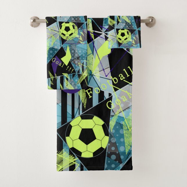 soccer sports ball game bath towel set (Insitu)