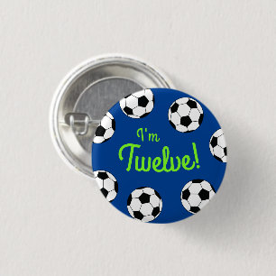 Soccer Sports Birthday Party 1 Inch Round Button