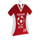 Soccer Sports Jersey Red with Photo
