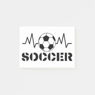 Soccer sports post-it notes