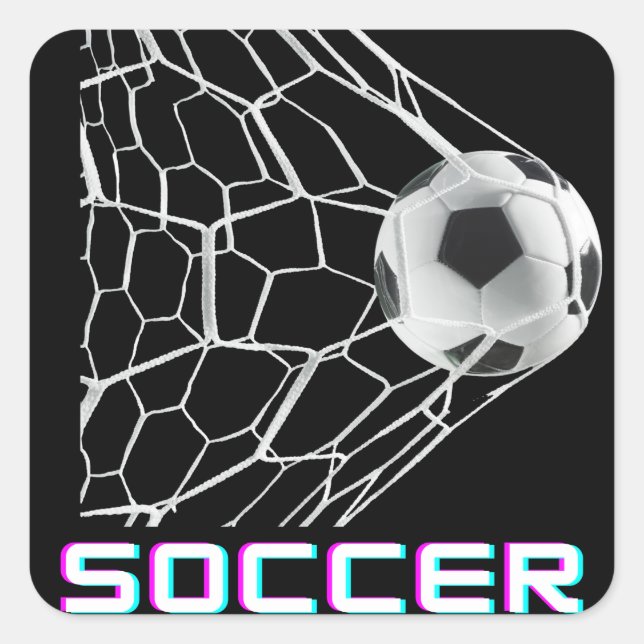 SOCCER  SQUARE STICKER (Front)