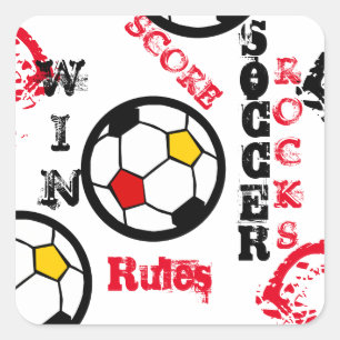 SOCCER SQUARE STICKER