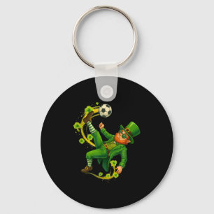 Soccer st patricks day leprechaun saint patricks keychain