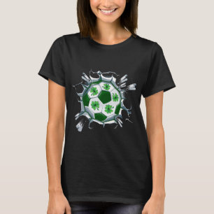 Soccer St Patricks Day Leprechaun Shamrock Boys Ki T-Shirt