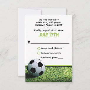 Soccer Stadium at Night Bar Mitzvah RSVP (SMALL) Card