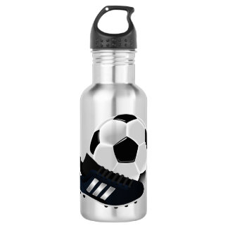 Soccer stainless steel water bottle