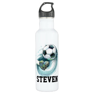Soccer Stainless Steel Water Bottle