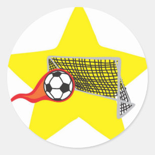 Soccer star! Customizable: Classic Round Sticker