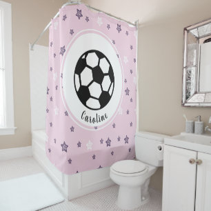 Soccer Star Girls Personalized Cute Pink Pattern