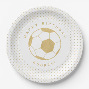 Soccer Star Paper Plate