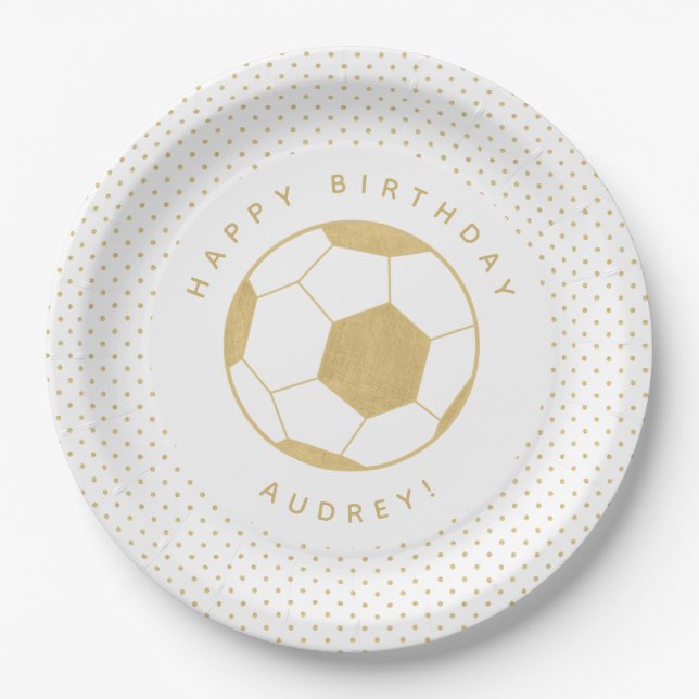 Soccer Star Paper Plate (Front)