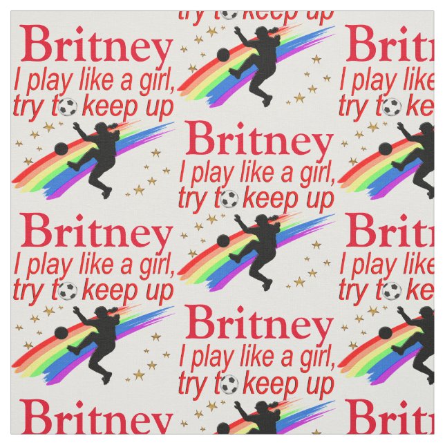 SOCCER STAR PERSONALIZED FABRIC (Swatch)