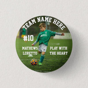 Soccer Star Player   Name Quote Number Team Photo 1 Inch Round Button