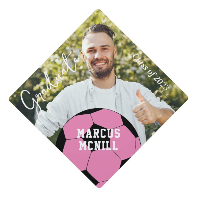 Soccer Team Graduation Cap Topper (Front)