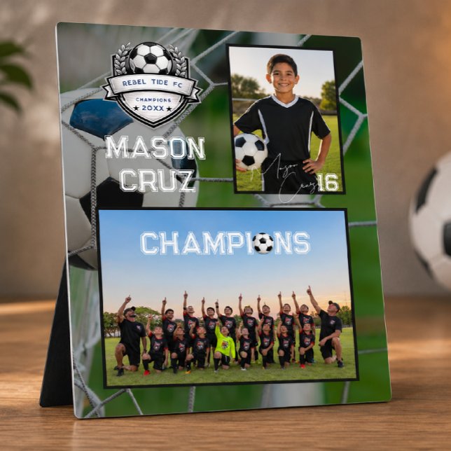 Soccer Team | Photo Memory Mate Plaque (Creator Uploaded)