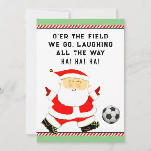 Soccer Team Player Holiday Card