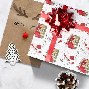 Soccer Team Santa Christmas Wrapping Paper