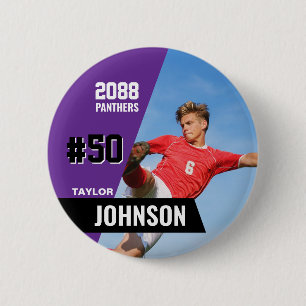 Soccer Team Senior Night Custom Color Sports 2 Inch Round Button