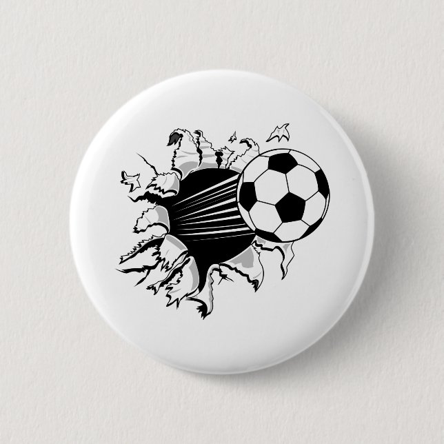 Soccer Tearout 2 Inch Round Button (Front)