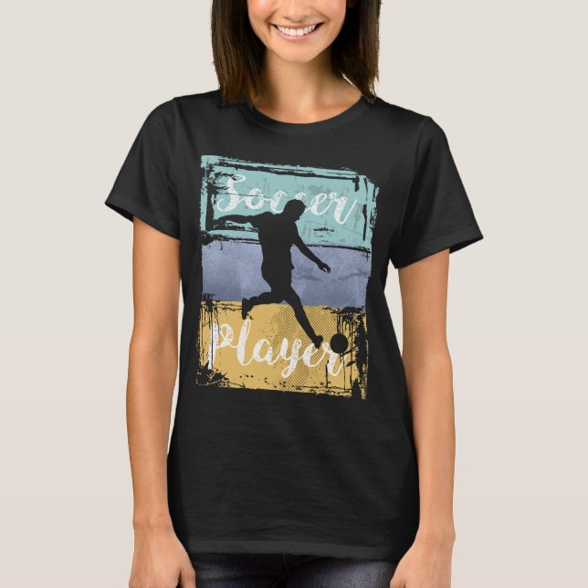 Soccer Tee - Vintage Retro Soccer Player (Front)